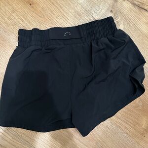 Black running shorts
